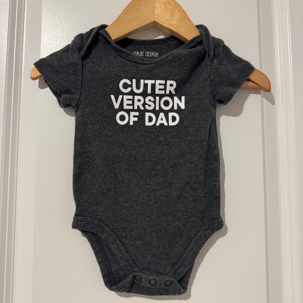 Okie Dokie Gray 6M Baby Onesie